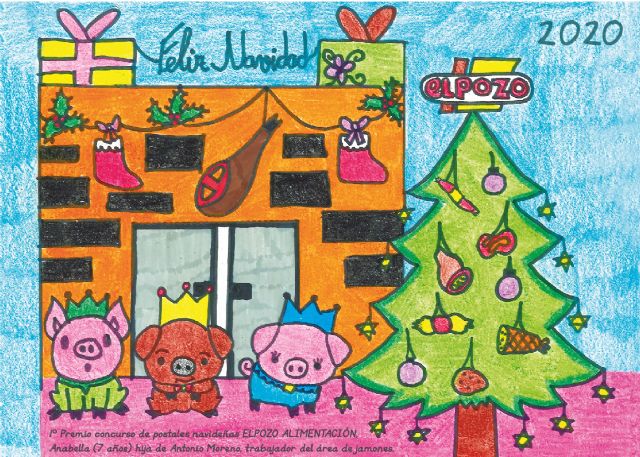 El Pozo Alimentacin felicita las navidades con la mejor postal realizada por los hijos de los empleados, Foto 1