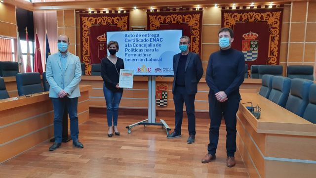La Concejalía de Políticas para la Formación e Inserción Laboral del Ayuntamiento de Molina de Segura recibe la Certificación oficial ENAC - 2, Foto 2