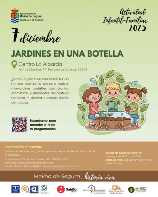 La Concejalía de Turismo organiza la Actividad JARDINES EN UNA BOTELLA en el Centro La Albarda el domingo 7 de diciembre - 1, Foto 1