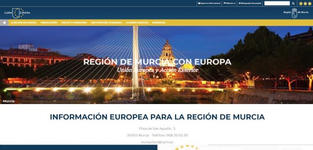 La nueva web sobre información europea de la Comunidad Autónoma recibió más de 13.000 visitas desde su puesta en marcha en mayo - 1, Foto 1