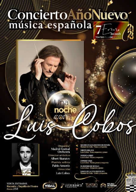 Luis Cobos y la Madrid Festival Orchestra ofrecen en el Teatro Villa de Molina el Concierto de Año Nuevo, con música española, Una noche con Luis Cobos - 1, Foto 1