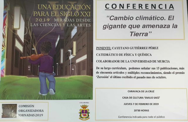 El catedrático y divulgador científico Cayetano Gutiérrez ofrece en Caravaca una conferencia sobre el cambio climático - 2, Foto 2