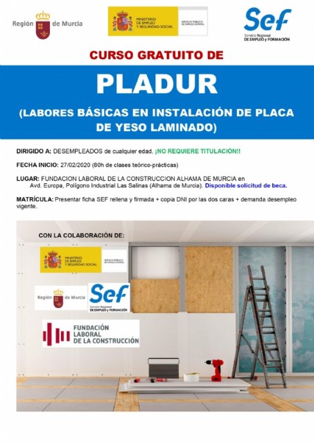 Curso gratuito de Pladur en la Fundación Laboral de la Construcción - 1, Foto 1