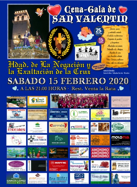 La Hermandad de La Negación celebrará su Cena-gala de San Valentín el sábado 15 de febrero, Foto 2