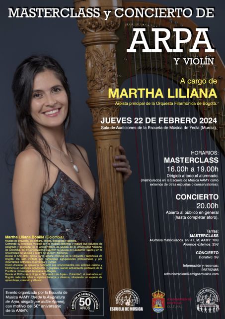 Masterclass y concierto de arpa y violín por Martha Liliana - 1, Foto 1