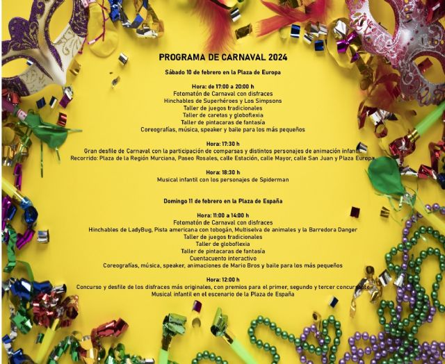 Molina de Segura se prepara para un fin de semana de Carnaval lleno de diversión y color - 1, Foto 1