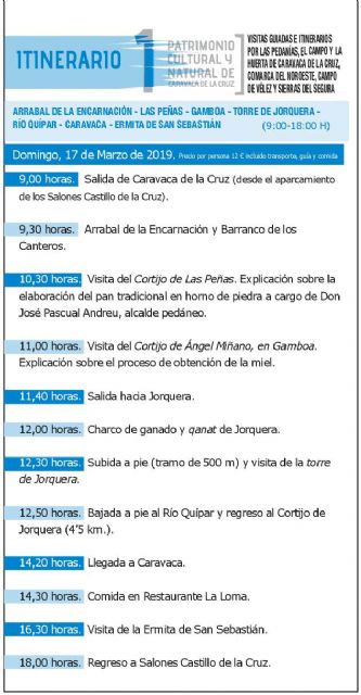 Turismo presenta una nueva edición de los itinerarios guiados por el campo, la huerta y las pedanías de Caravaca - 4, Foto 4