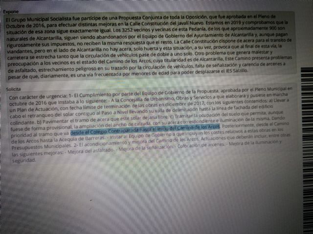 PSOE: El PP de Alcantarilla suma dos años sin ejecutar una moción para mejorar el tránsito por una avenida compartida con Javalí Nuevo - 1, Foto 1