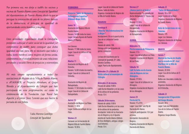 La Concejalía de Igualdad de Fuente Álamo presenta una programación especial para los meses de marzo, abril y mayo - 2, Foto 2