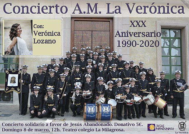 La Hermandad de La Verónica ha organizado un concierto para conmemorar el 30 aniversario de la fundación de su Agrupación Musical