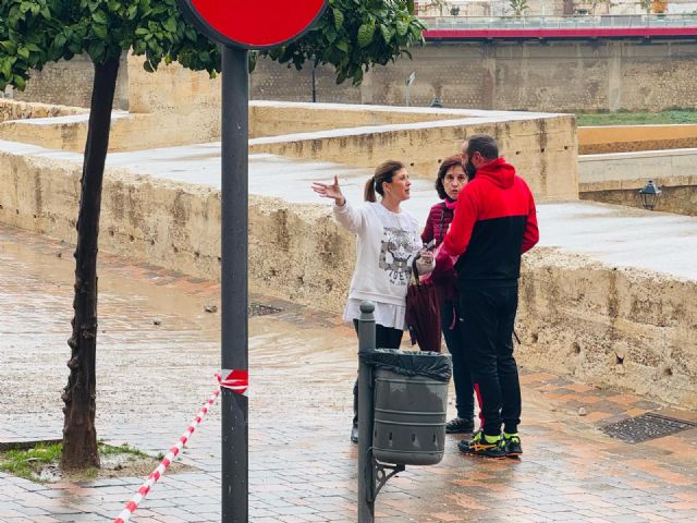 La rotura de una tubería provoca el derrumbe de parte de un cerramiento complementario a la muralla de Lorca - 2, Foto 2