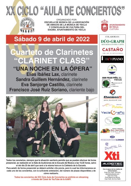XX Ciclo Aula de Conciertos. Cuarteto de Clarinetes ClarinetClass - 1, Foto 1