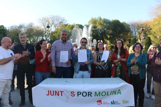 Izquierda Unida, Más Región y Verdes Equo presentan en Molina de Segura un acuerdo de coalición municipal - 1, Foto 1