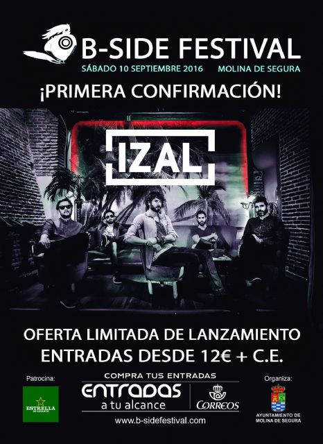 IZAL, primer grupo confirmado que participará en el B SIDE Festival 2016 de Molina de Segura, que se celebra el sábado 10 de septiembre - 1, Foto 1
