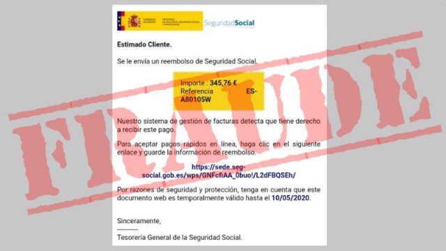 Nueva estafa mediante la suplantación de la Seguridad Social - 1, Foto 1