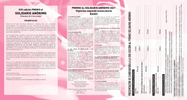 El Premio Solidario Anónimo de la UMU y la Plataforma del Voluntariado abre sus fronteras por primera vez - 1, Foto 1
