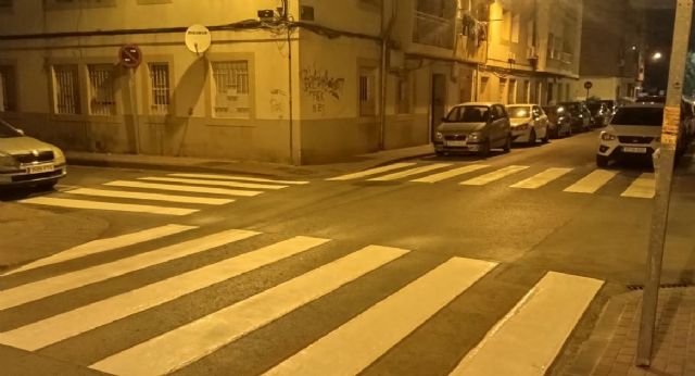 Un total de 26 pedanías mejoran su seguridad vial gracias al repintado de la señalización horizontal - 1, Foto 1