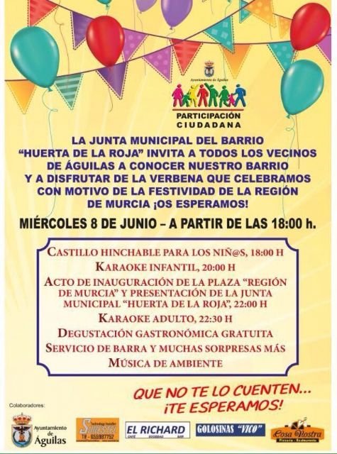 La Huerta de la Roja celebrará su verbena de barrio - 1, Foto 1