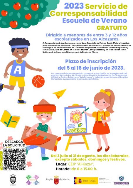 El Ayuntamiento de Los Alcázares vuelve a poner en marcha la escuela de verano gratuita - 1, Foto 1