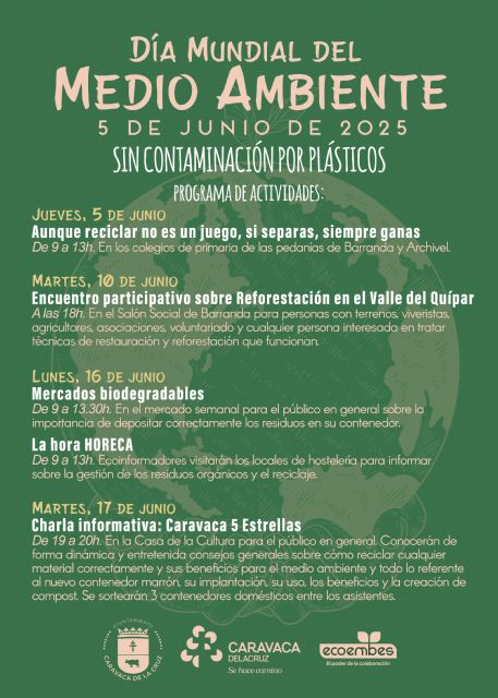 El Ayuntamiento de Caravaca se suma al Día Mundial del Medio Ambiente con iniciativas para promover el reciclaje y reducir el consumo de plástico - 1, Foto 1