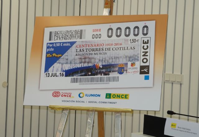 El centenario de la denominación de Las Torres de Cotillas, en un cupón de la ONCE - 3, Foto 3