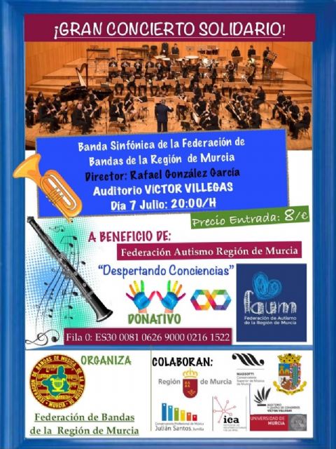 La Federación de Bandas celebra su 35 aniversario con la actuación de su sinfónica en el Auditorio regional Víctor Villegas - 1, Foto 1