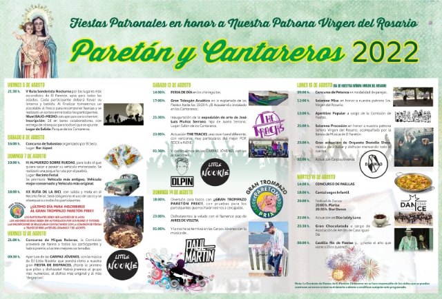 Las fiestas patronales de El Paretón-Cantareros comienzan mañana, 5 de agosto, Foto 1