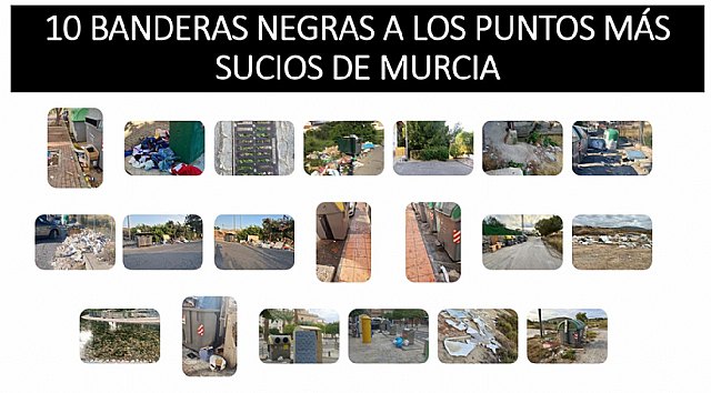 Mapa de 10 banderas negras con los barrios, calles y plazas más sucios de Murcia - 1, Foto 1