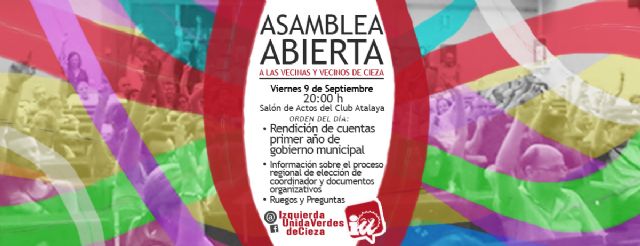 IU-Verdes Cieza invita a la ciudadanía a acudir a su próxima asamblea abierta - 1, Foto 1