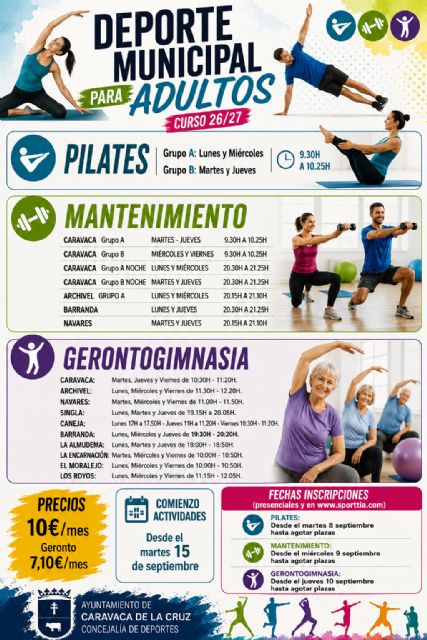 Caravaca oferta más de 700 plazas en sus actividades deportivas para adultos y mayores durante el curso 2026/27 - 2, Foto 2