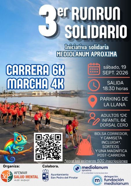 AFEMAR presenta la tercera RunRún Solidaria, que se celebrará el 19 de septiembre en San Pedro del Pinatar - 2, Foto 2