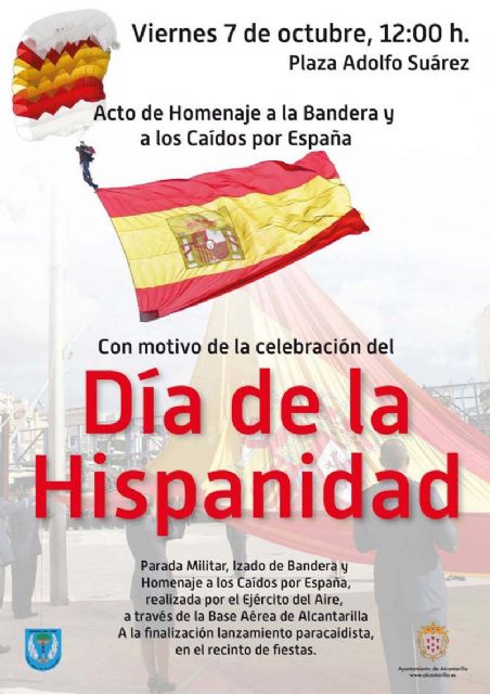 Alcantarilla celebrará el próximo viernes, 7 de octubre, el Acto de Homenaje a la Bandera, enmarcado dentro de la celebración del Día de la Hispanidad - 1, Foto 1