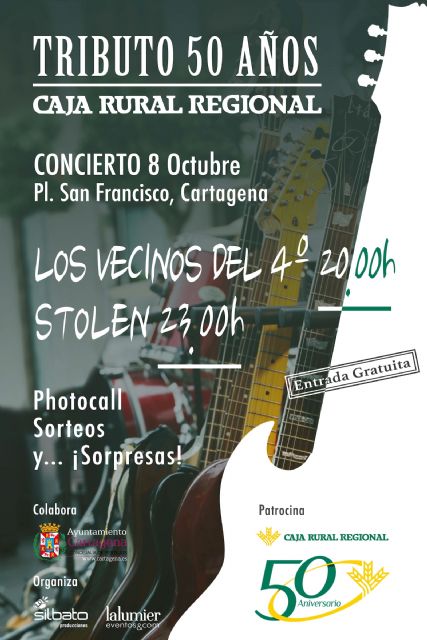 Lo mejor del rock y la rumba llegan a Cartagena para celebrar los 50 años de Caja Rural Regional - 1, Foto 1