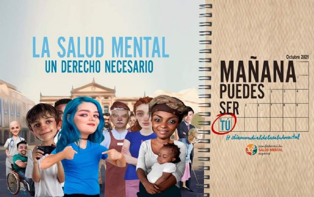 El Ayuntamiento de Lorca conmemora junto a ASOFEM el Día Mundial de la Salud Mental 2021 bajo el lema 'Salud Mental, un derecho necesario. Mañana puedes ser tú' - 2, Foto 2