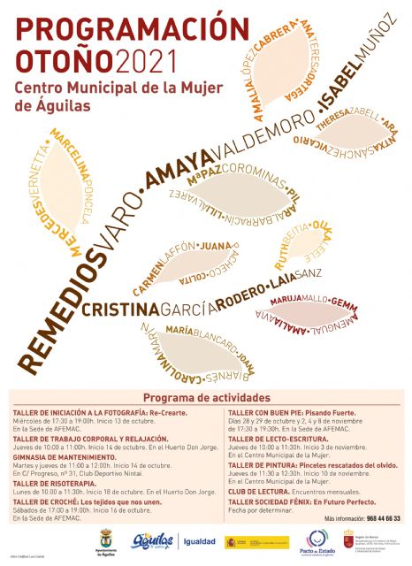 La Concejalía de Igualdad presenta su oferta de talleres de otoño - 1, Foto 1