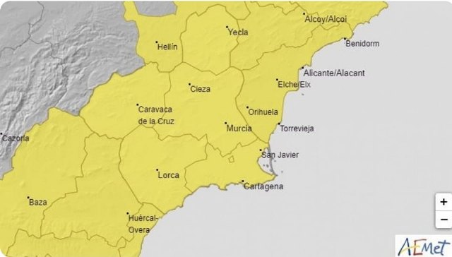 Vuelven los avisos por lluvias a la Región de Murcia, Foto 1