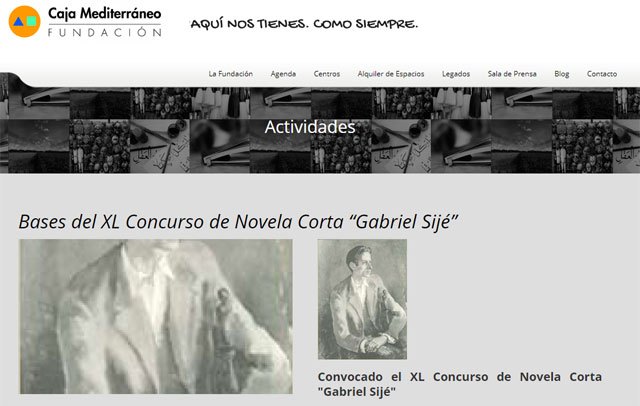 La Fundación Caja Mediterráneo convoca el 40° premio Gabriel Sijé de novela corta - 1, Foto 1