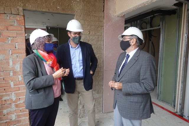 El presidente de la Asamblea valora positivamente la evolución de las obras de la futura residencia de estudiantes de la UPCT - 2, Foto 2