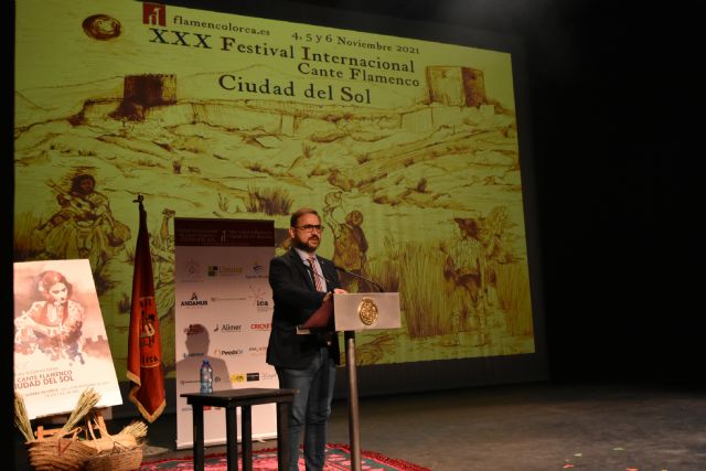 El alcalde de Lorca pregona el XXX Festival Internacional de Cante Flamenco 'Ciudad del Sol' destacando la capacidad de fusión de este arte para actualizarse sin perder sus esencias - 1, Foto 1