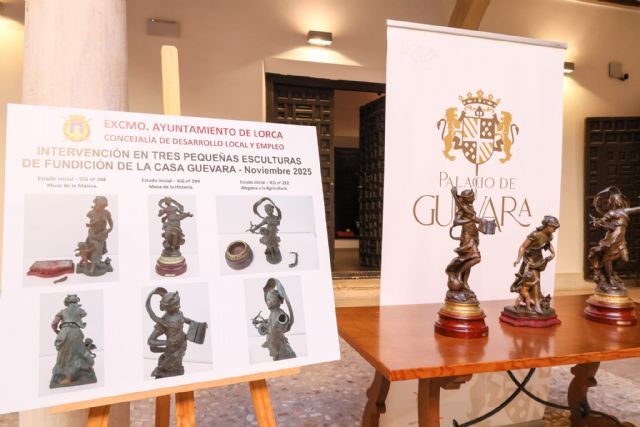 Tres esculturas, dos del francés Augustin Moreau-Vauthier, se incorporan a la Casa de Guevara tras pasar por el Taller de Restauración Municipal - 2, Foto 2