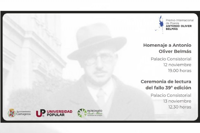 El Premio Internacional Antonio Oliver Belmás celebra un homenaje al poeta antes de conocer su ganador - 1, Foto 1