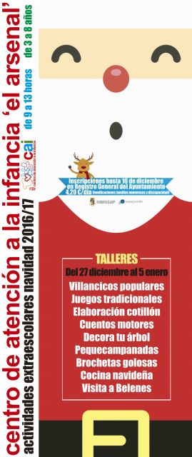 El CAI El Arsenal organiza varios talleres de Navidad para niños de 3 a 8 años - 1, Foto 1