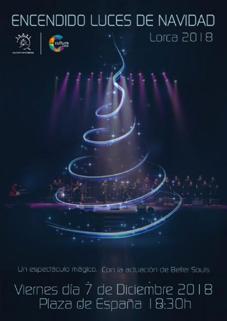 Lorca dará la bienvenida a la Navidad este viernes con un espectáculo de luces, sonido y un concierto de música góspel en la Plaza de España - 1, Foto 1