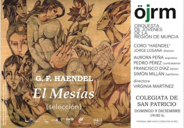 La excolegiata de San Patricio acogerá el domingo 9 de diciembre un concierto de El Mesías por la Orquesta de Jóvenes de la Región de Murcia y el Coro Haendel - 1, Foto 1