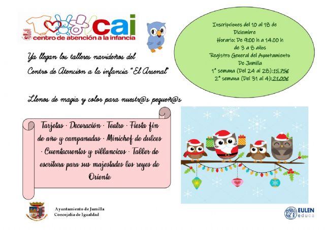 El próximo lunes se abre el plazo de inscripciones para las actividades de Navidad del CAI - 1, Foto 1