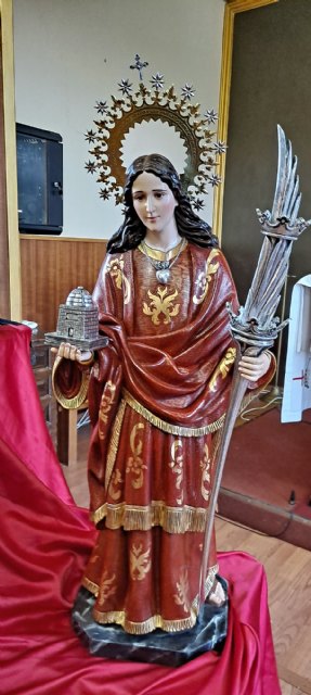 La Asociación de la Virgen y Mártir Santa Eulalia de Mérida dona una imagen de Santa Eulalia al GACA XI, Foto 4