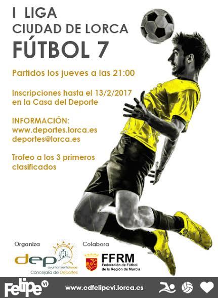 La Concejalía de Deportes organiza para esta temporada la I Liga Ciudad de Lorca Fútbol 7 en la que pueden participar equipos formados por aficionados - 1, Foto 1