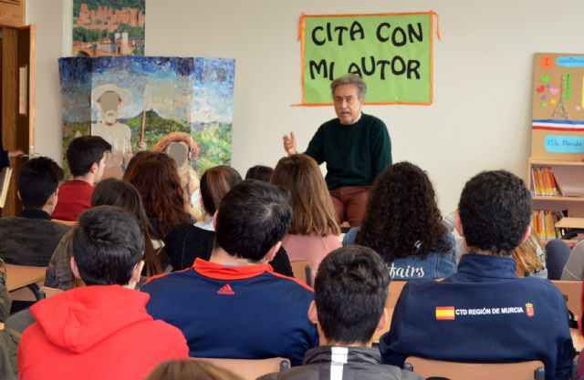 El pintor Pedro Cano inicia en el IES La Florida el ciclo Cita con mi autor - 1, Foto 1