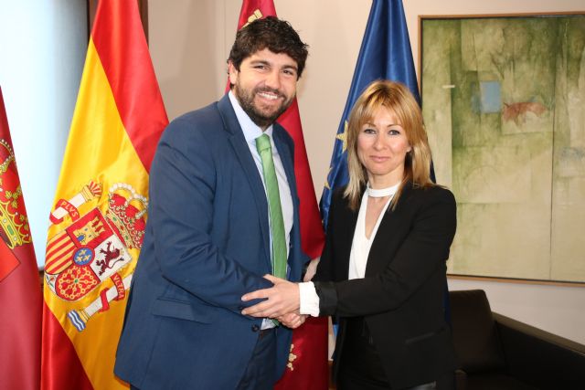 El presidente Fernando López Miras recibe a la alcaldesa de Campos del Río - 1, Foto 1