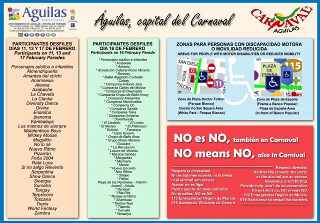 El Ayuntamiento edita un plano bilingüe específico de Carnaval del municipio de Águilas - 1, Foto 1